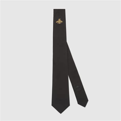 gucci bee tie black